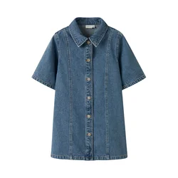 NAME IT Obleka NKFGianna moder denim
