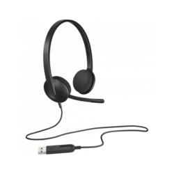 LOGITECH H340 Corded Headset - BLACK - USB