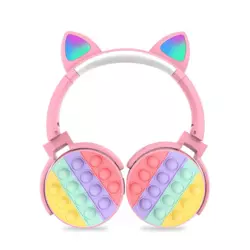 Bluetooth slusalice Cat Pot it roze