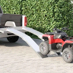 Rampa za motocikle 680 kg 2 pcs Srebrno 205 x 28 x 5 cm