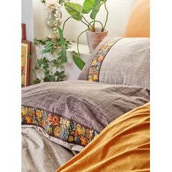 Dekordom posteljina cb ranforce double - folk art - vizon ( 032416 )