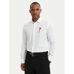 HUGO Srajca Emero 50566268 Bela Relaxed Fit