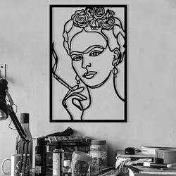 Atelier Del Sofa Zidna dekoracija Kahlo, 34x52 cm, 1.2mm, Crna