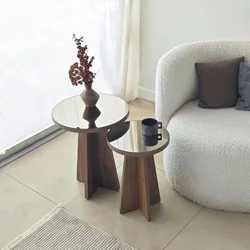 Hanah Home Set klub stolova Luna 2, 2 komada, Bronzana boja