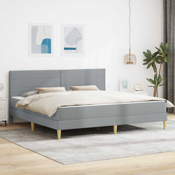 Krevetna konstrukcija Svijetlo siva 180 x 200 cm Poliester
