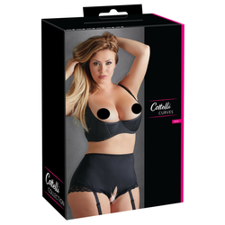 / Cottelli Plus Size - oporo za prsi (črna)