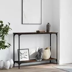 Konzolni stol boja hrasta 101x30,5x75 cm konstruirano drvo