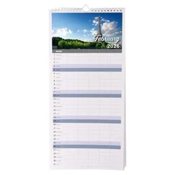 Biro Time yearly 21 zidni kalendar 21x45cm 14 lista znamenitost ( 490039 )