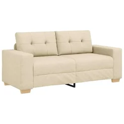 Vidaxl Dvosed kremne barve 180x77x82 cm blago
