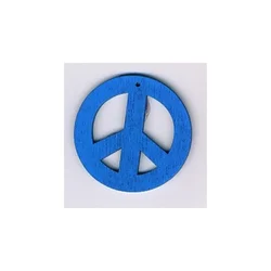 Drveni privezak „peace“ plavi