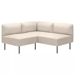 LILLEHEM Modularna ugaona sofa dvosed, Vissle bež/metal