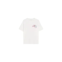 Bershka Majica svetlo modra/rdeča/bela