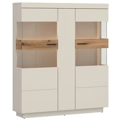 Vitrine Lightning Eichefarben/kaschmir B: 125 Cm