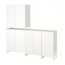 JOSTEIN Spojene police s vratima, unutra/spolja/bela, 182x44x180 cm