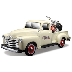 Maisto - Harley-Davidson po meri, 1950 Chevrolet 3100 Pickup + 2001 FLSTS Heritage Springer