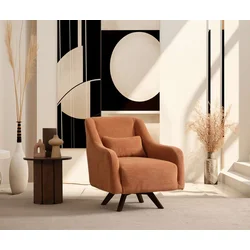 ATELIER DEL SOFA Fotelja sa visokim naslonom Hera Orange Black