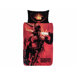 sarcia.eu Rdeča, dvostranska posteljnina 135x200 cm + vzglavnik Hellboy
