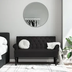 Klupa s naslonom crna 120x62x75,5 cm tkanina