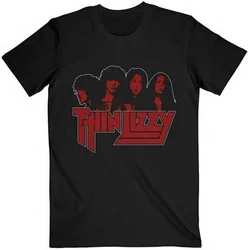 Thin Lizzy Majica Band Photo Logo Unisex Black XL