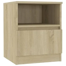 Vidaxl Nočna omarica sonoma hrast 40x40x50 cm iverna plošča