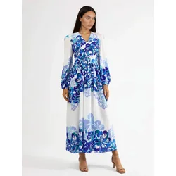 MSN Collection Obleka Maxi nočno modra