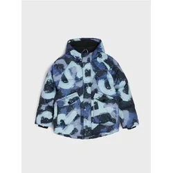 Sinsay - Kvitovana puffer jakna sa kapuljačom - mornarsko