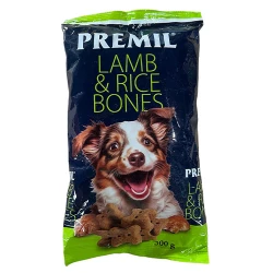 Poslastica za pse koskice jagnjetina i pirinač 300g Premil