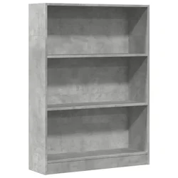 Regal za knjige boja betona 80x24x109 cm konstruirano drvo