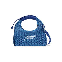 Tommy Jeans Ročna torbica  modra / bela