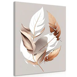 Slika minimalistične bakrene rože - 60x90
