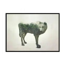 shumee PLAKAT V OKVIRJU 43x33 cm Volk P1201