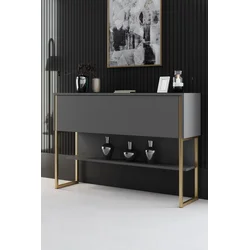 Aberto Design Komoda Luxe 120x80x30cm Zlatno-Antracit