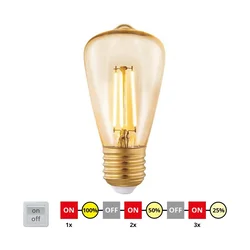 LED prigušiva sijalica VINTAGE ST48 E27/3W/230V 2200K - Eglo 12521