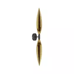 Zidna lampa NORDIC 2xG9/5W/230V crna/zlatna