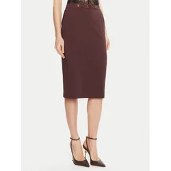 Elisabetta Franchi Ravno krilo GO-137-56E2-V320 Bordo rdeča Regular Fit