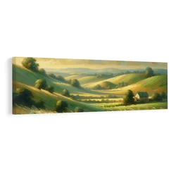 Slika slikoviti griči in žito - 120x40