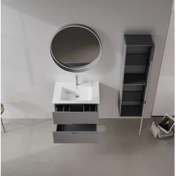 HANAH HOME Kupatilski ormarić sa umivaonikom i ogledalom (2 komada) Moonlight 70 v2 384