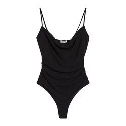 Bershka Bodi majica črna
