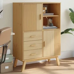 Visoka komoda OLDEN smeđa 85 x 43 x 125 cm od masivne borovine