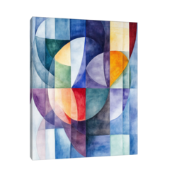 Canvas Slika na platnu Plava geometrija, Bez rama, 40x50cm