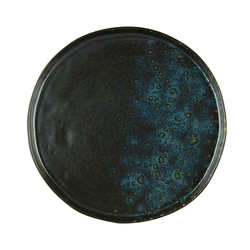 LE COQ Plitev krožnik Phobos 26,5xH2cm/okrogel/črno-moder/stoneware