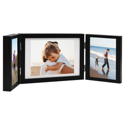 Trodijelni okvir za fotografije crni 28 x 18 cm + 2x (13x18 cm)