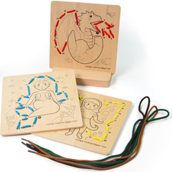 Bigjigs Toys oblačenje po številkah Pravljice