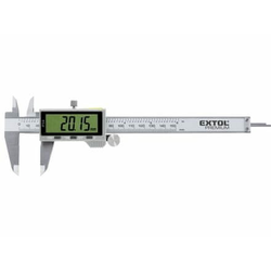 Extol Premium - Digitalni metalni klizni merač 0-150 mm 1xCR1632 IP54