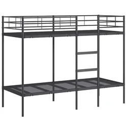 Vidaxl Dvoposteljna postelja brez vzmetnice črna 80x200 cm jeklo