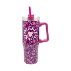 Termo lonček Stor Minnie Mouse Cherrylicious iz nerjavečega jekla s slamico - 920 ml (31443)