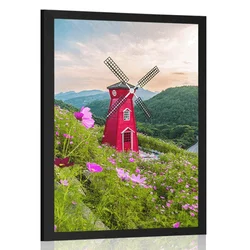 Plakat travnik pri čarobnem mlinu - 60x90 silver