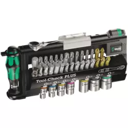 WERA Tool-Check PLUS ratchet with bits assortment