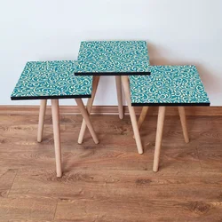 Hanah Home Set klub stočića 3Shp382, 3 komada, Crna