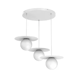 Luster na kablu FLAT 3xE27/15W/230V bela
